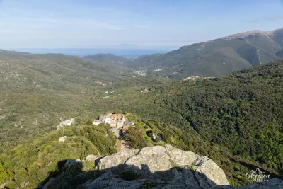 Old convent of Saint Nicolas and Luri valley Old convent of Saint Nicolas and Luri valley