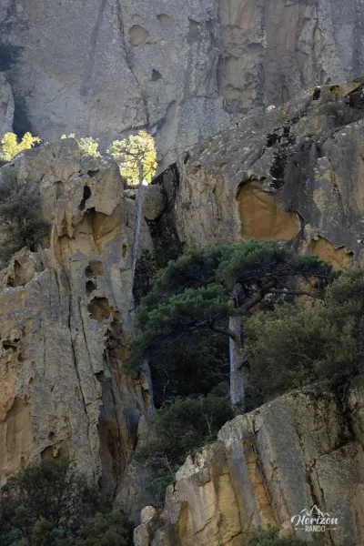 Granite cliffs of the Tavignano gorges Granite cliffs of the Tavignano gorges