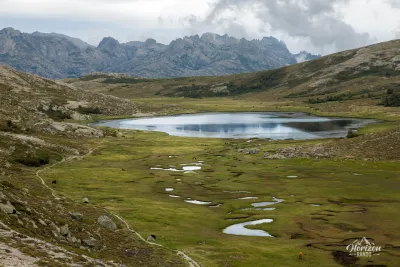 Lac de Nino and its numerous pozzines from Bocca a Stazzona Lac de Nino and its numerous pozzines from Bocca a Stazzona