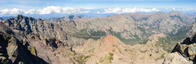 Panorama to the west from Monte Cinto Panorama to the west from Monte Cinto