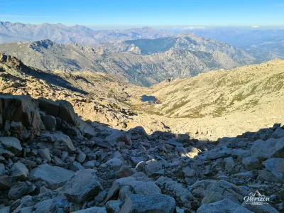 Endless scree to the summit of Rotondo Endless scree to the summit of Rotondo