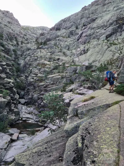 Terrain rocheux des gorges de Muvrella
