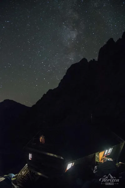 Starry sky at Ciottulu di i Mori refuge