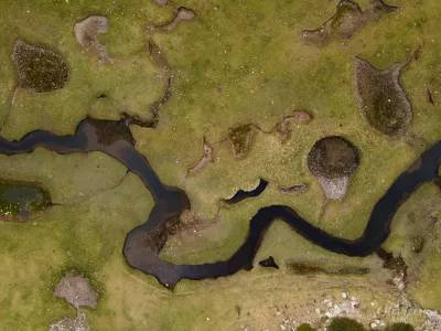 Pozzines at Lake Nino (drone shot)
