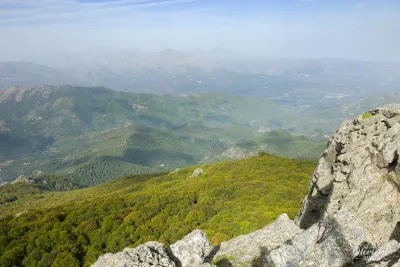 Corsica's peaks in the mist Corsica's peaks in the mist