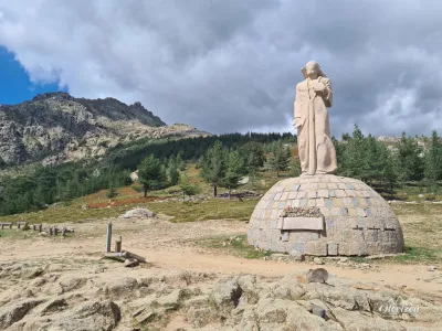 Statue of Christ at the Vergio Pass Statue of Christ at the Vergio Pass