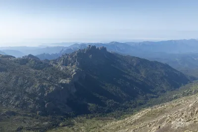 Aiguilles de Bavella to the south Aiguilles de Bavella to the south