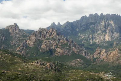 Aiguilles de Bavella from Monte Santu Aiguilles de Bavella from Monte Santu