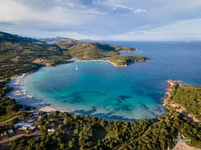 Rondinara Bay (drone shot) Rondinara Bay (drone shot)
