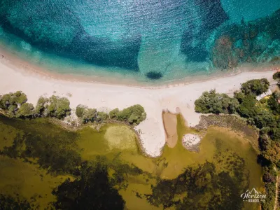 Between pond and sea (drone shot) Between pond and sea (drone shot)