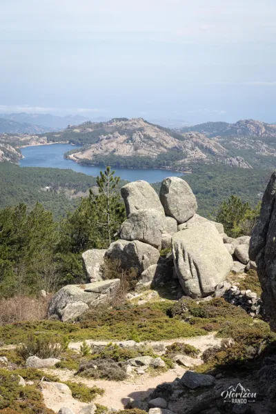 Ospedale lake from the summit of Punta di a vacca morta Ospedale lake from the summit of Punta di a vacca morta