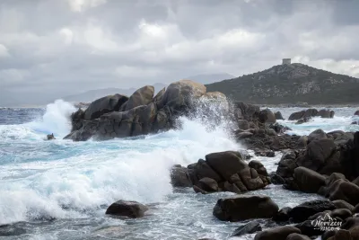 Campomoro coastline and Genoese tower Campomoro coastline and Genoese tower