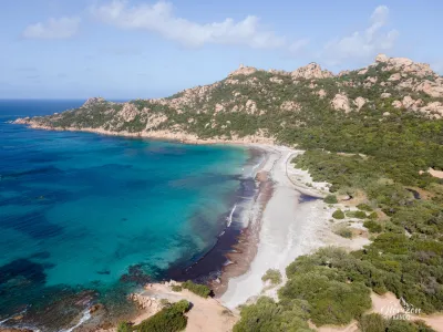 Roccapina beach (drone shot) Roccapina beach (drone shot)
