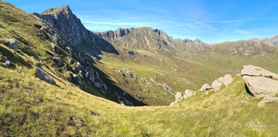 Beinn Nuis on the left Beinn Nuis on the left