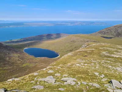 Lake Coire Fhionn and Kilbrannan sound Lake Coire Fhionn and Kilbrannan sound