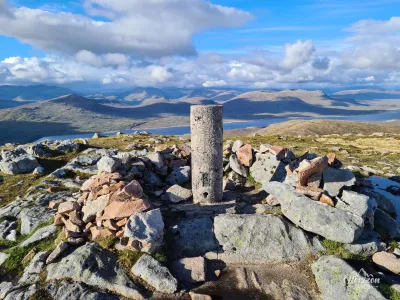 Cairn at the summit of Beinn a' Chrùlaiste