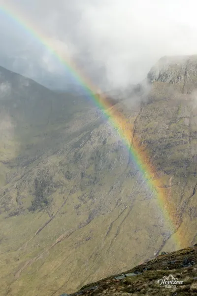 Rainbow linking Buachaille Etive Beag and Buachaille Etive Mor Rainbow linking Buachaille Etive Beag and Buachaille Etive Mor