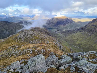 View to the north-east from Stob nan Cabar View to the north-east from Stob nan Cabar