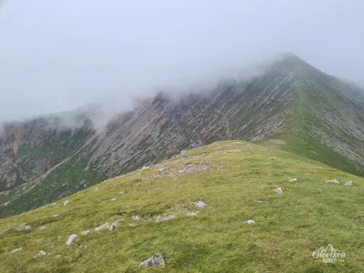 Beinn Dearg Mhor summit in the clouds Beinn Dearg Mhor summit in the clouds