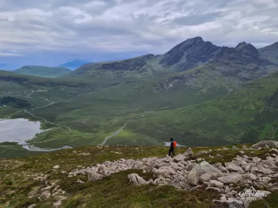 Blà Bheinn on the way down Blà Bheinn on the way down