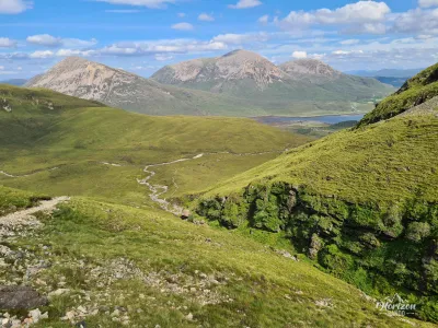 Beinn na Cro and the Red Hills on the way down Beinn na Cro and the Red Hills on the way down