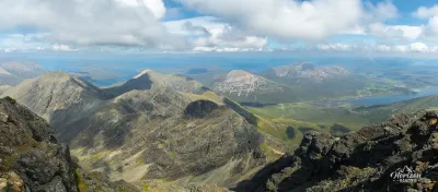 Panorama from the summit of Blà Bheinn Panorama from the summit of Blà Bheinn