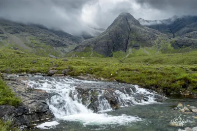 Fairy pools and Sgurr An Fheadain Fairy pools and Sgurr An Fheadain