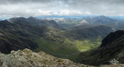 Panorama to the west from Sgùrr Dearg Panorama to the west from Sgùrr Dearg