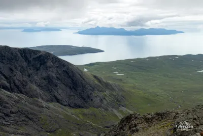 Rum and Eigg islands on the way down Rum and Eigg islands on the way down