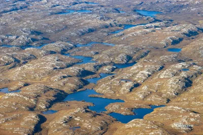 The many lochans, a characteristic feature of the region