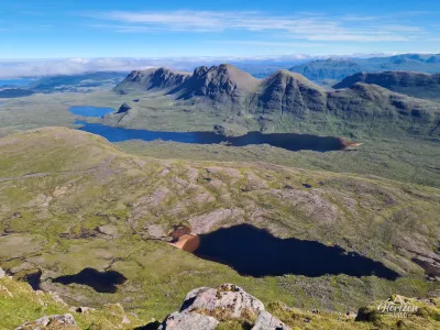 Loch A'Bhealaich in front of Baosbheinn to the north Loch A'Bhealaich in front of Baosbheinn to the north