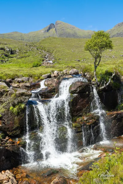 Waterfall and Sgùrr Mhòr Waterfall and Sgùrr Mhòr