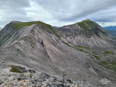 Ruadh-stac Mòr on the right, Beinn Eighe's highest peak Ruadh-stac Mòr on the right, Beinn Eighe's highest peak