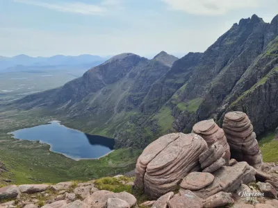 Torridonian Sandstones, An Teallach and Loch Toll An Lochain Torridonian sandstone, An Teallach and Loch Toll An Lochain
