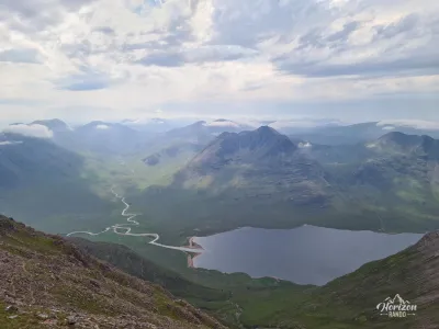 Loch na Sealga and Beinn Dearg Mhor Loch na Sealga and Beinn Dearg Mhor