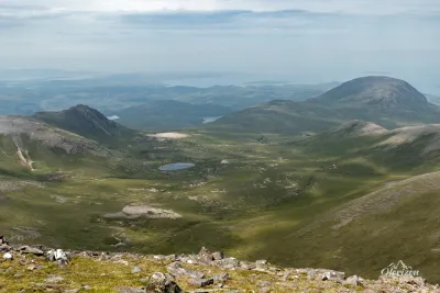 View west from the first summit of An Teallach, Bidein a'Ghlas Thuil View west from the first summit of An Teallach, Bidein a'Ghlas Thuil