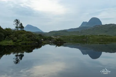 Loch Druim Suardalain and Suilven Loch Druim Suardalain and Suilven
