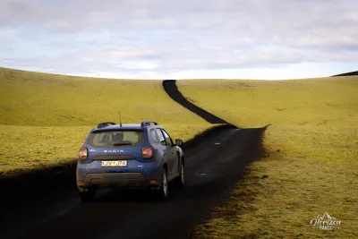 Route vers les cratères du Laki