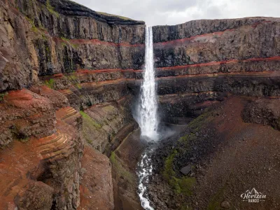 Hengifoss (drone shot) Hengifoss (drone shot)