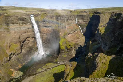 Haifoss and Granni waterfalls Haifoss and Granni waterfalls