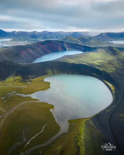 Ljótipollur lake (drone shot) Ljótipollur lake drone shot