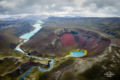 Rauðibotn crater (drone shot) Rauðibotn crater (drone shot)