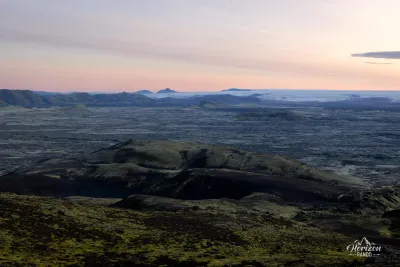 Laki Craters and Vatnajökull glacier Laki Craters and Vatnajökull glacier