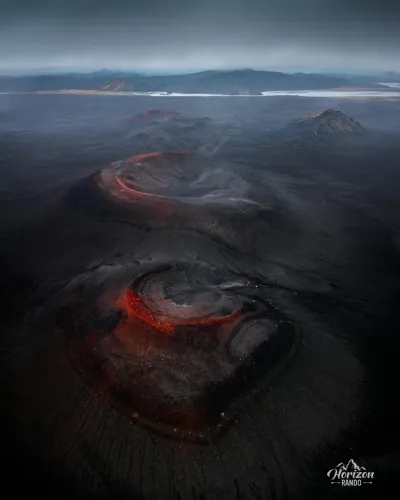 Fjallabak red craters (drone shot) Fjallabak red craters drone shot