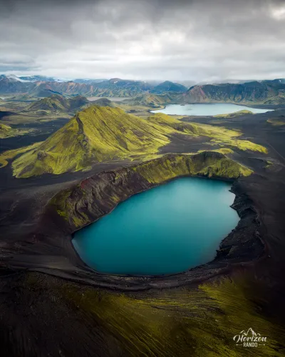 Bláhylur lake (drone shot) Bláhylur lake (drone shot)