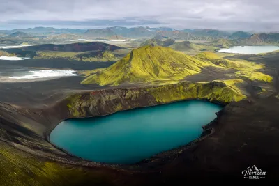 Bláhylur lake (drone shot) Bláhylur lake (drone shot)