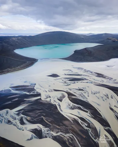 Skyggnisvatn lake (drone shot) Skyggnisvatn lake (drone shot)