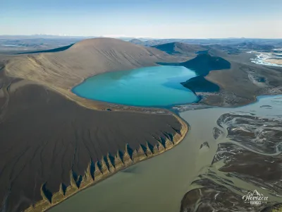 Skyggnisvatn lake (drone shot) Skyggnisvatn lake (drone shot)