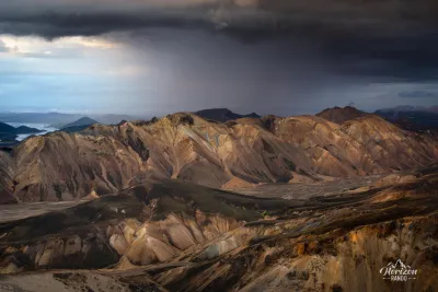 Threatening skies over Landmannalaugar Threatening skies over Landmannalaugar