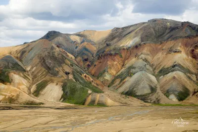 Colorful mountains all along the route Colorful mountains all along the route
